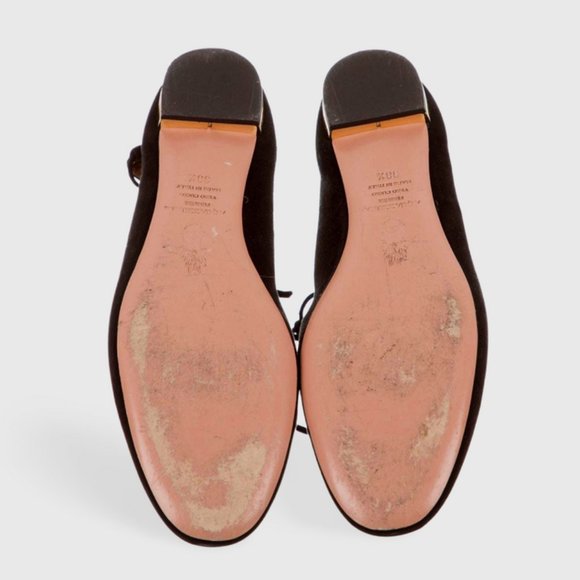 Aquazzura Suede Dancer Ballet Flats in Black - Picture 5 of 6